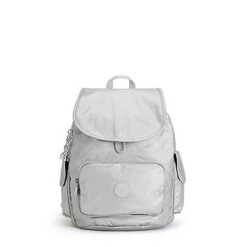 Kipling City Pack Small Metallic Rygsække Sølv | DK 1514KO